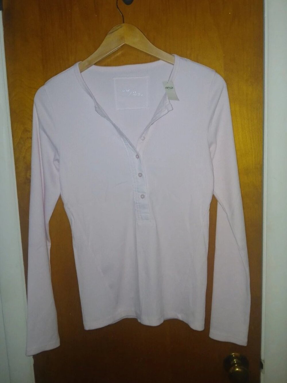 Aerie fall 2026 pink button henley size medium